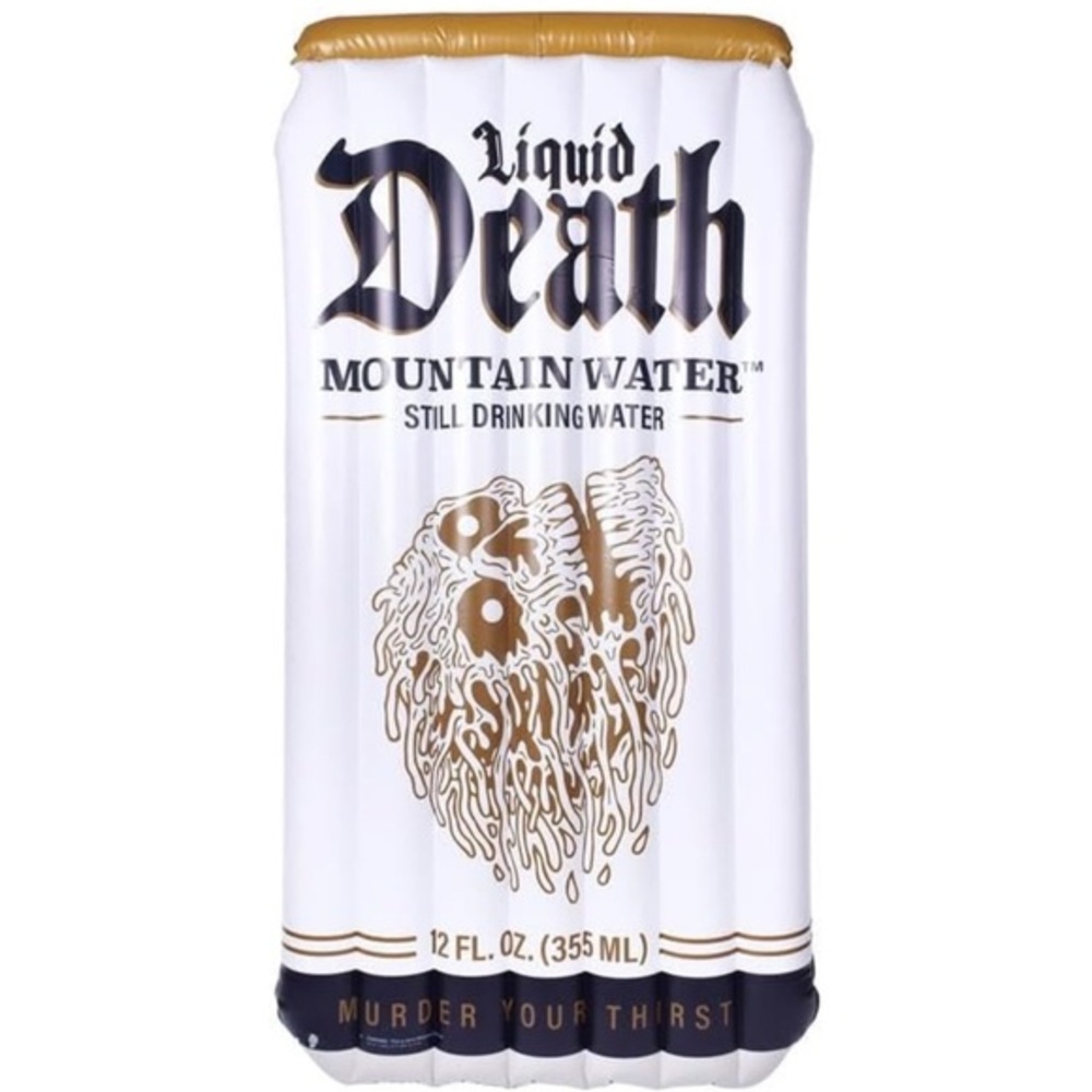 LIQUID DEATH Pool Float -Extra Large Inflatable Floatie for Pool